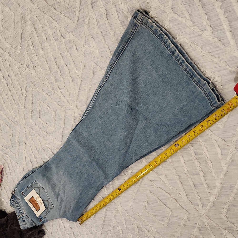 Billabong/Wrangler Super Flare patch jeans size 26, new with tags! - Picture 15 of 16